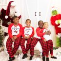 MEDIA_FostertoAdopt Foster siblings' Santa Claus pajama photo shoot